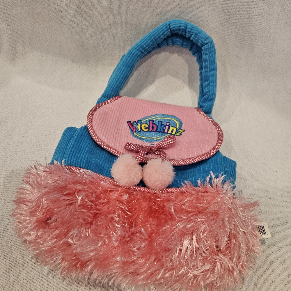 Webkinz Pink and Blue Kids Courduroy Carrier Handbag
